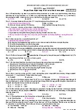 Đề kiểm tra chất lượng học kì I Sinh học 12 (Có đáp án) - Mã đề 130 - Năm học 2016-2017